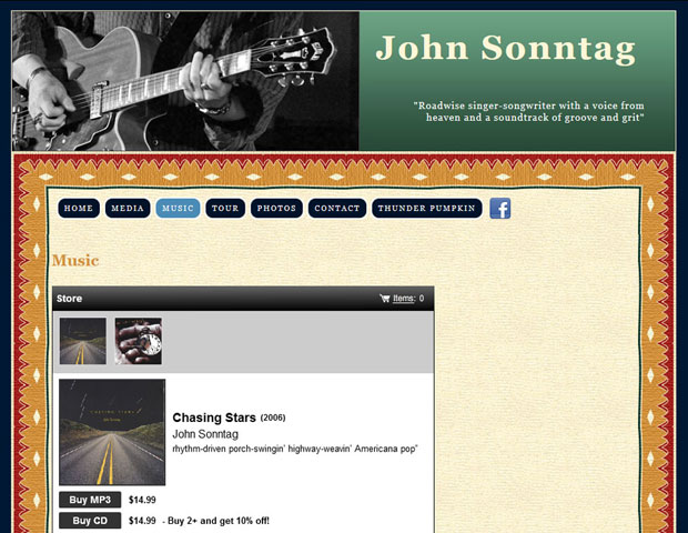 Solo musican's offical website